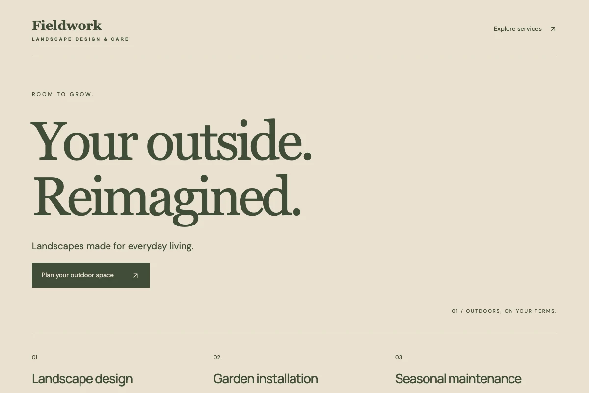 Landscaping Demo website preview